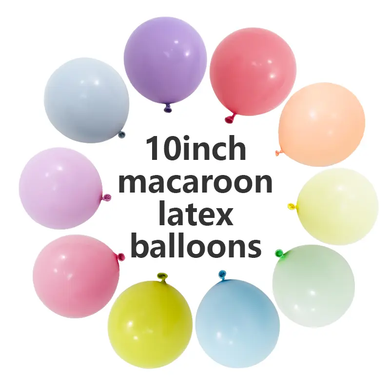 10 colių Macaron latekso balionai