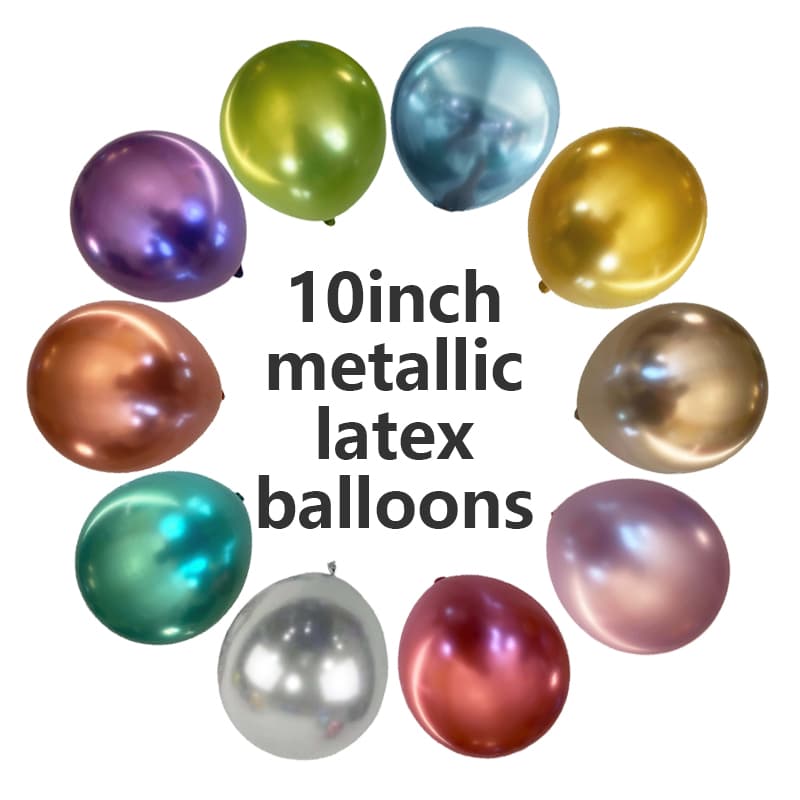 10 colių metaliniai latekso balionai