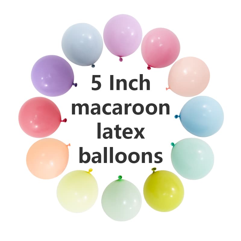 5 colių Macaron latekso balionai