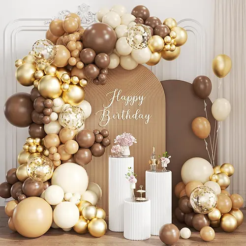 Kupranugarių spalvos balionų lanko rinkinys