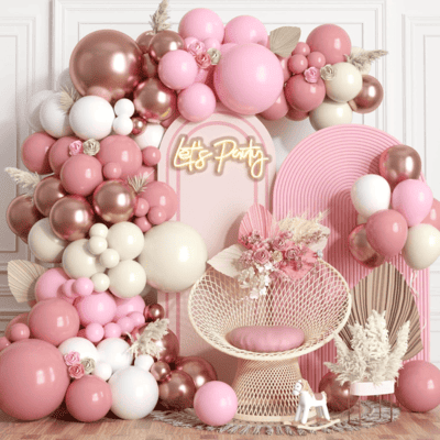 Dusty Pink Balloon Arch rinkinys