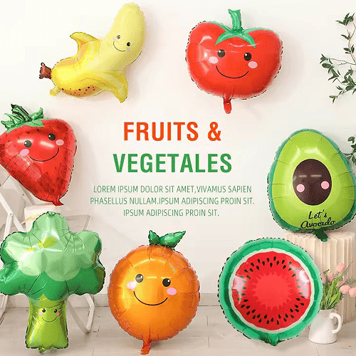 Vaisių ir daržovių folijos balionai