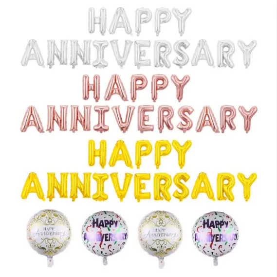 Su jubiliejumi, folijos balionų dekoravimas