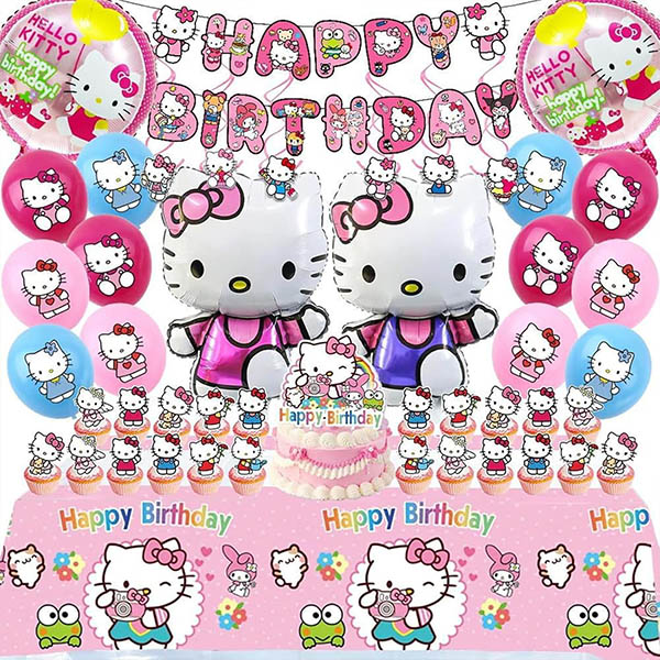 „Hello Kitty“ teminis folijos balionas