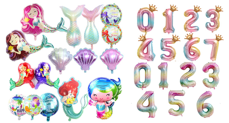 Mermaid foil balloon kit