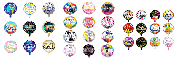Birthday Round Foil Balloons