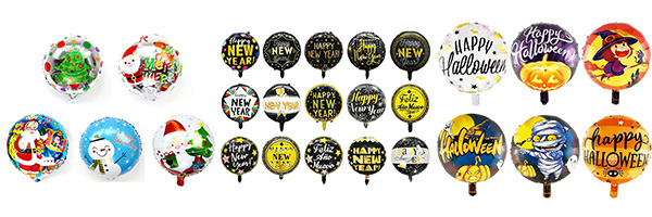 Festival round foil balloons