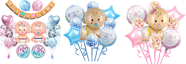 Gender reveal foil balloon set</div><p style=