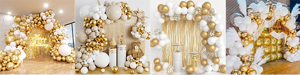 White and gold balloon arch White and gold balloon arch