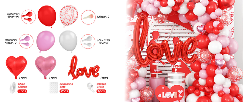 Valentines Day Balloon Arch Kit