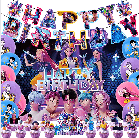 K-POP Demon Hunters Party dekoravimo rinkinys