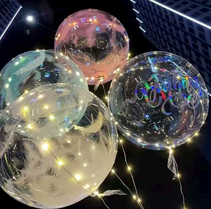 LED plunksnos bobo balionai