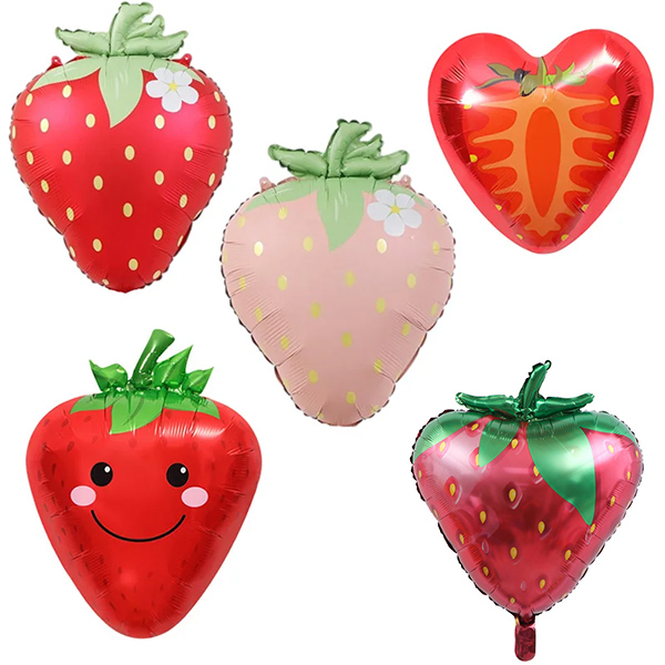 Braškių folijos balionas